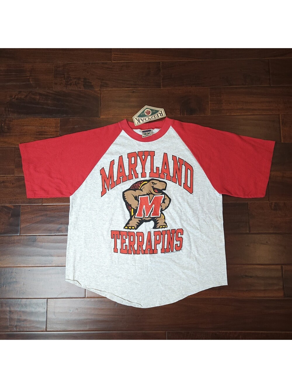 VTG Deadstock 1984 Red Oak Sportswear University of Maryland Terrapins Tee XL